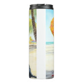 Affenpinscher on Beach, Sommergeschenk für Hundefr Thermosbecher (Rückseite)