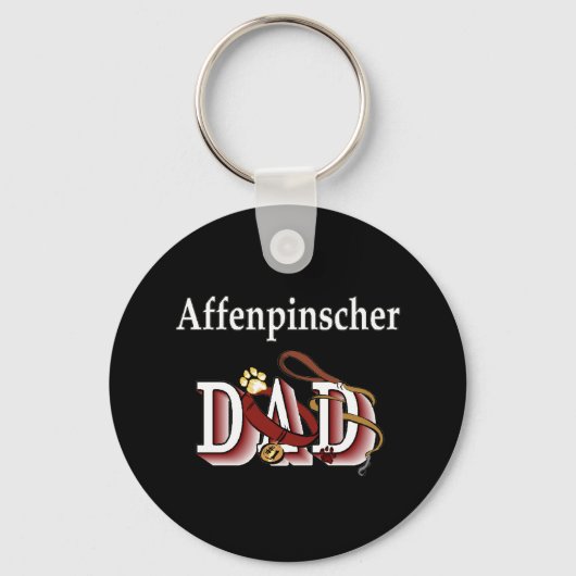 affenpinscher Papa-Schlüsselanhänger Schlüsselanhänger (Vorderseite)