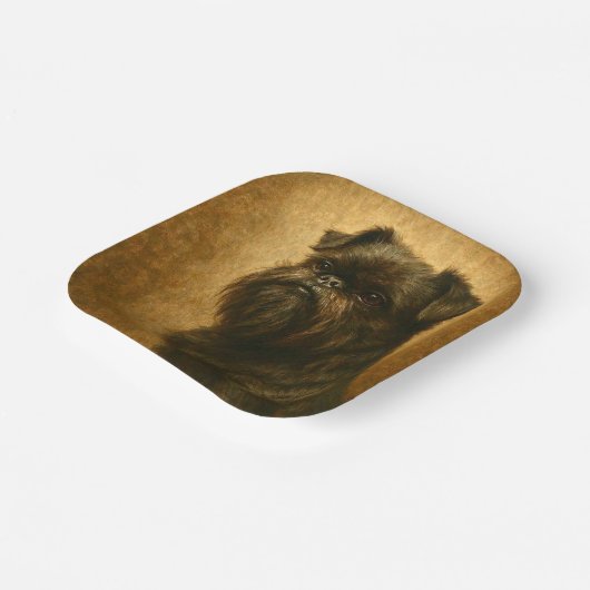 Affenpinscher Pappteller (Gewinkelt)