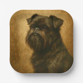Affenpinscher Pappteller (Vorderseite)