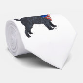 Affenpinscher Patriotic Krawatte (Gerollt)