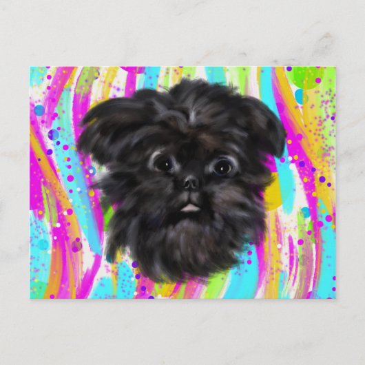 Affenpinscher Postkarte (Vorderseite)