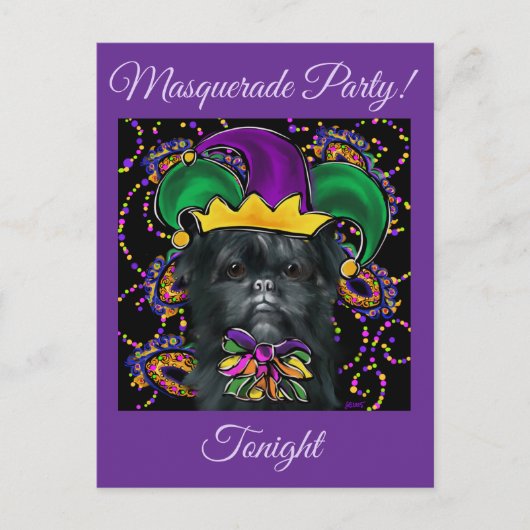 Affenpinscher Postkarte (Vorderseite)