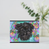 Affenpinscher Postkarte (Stehend Vorderseite)