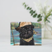 Affenpinscher Postkarte (Stehend Vorderseite)