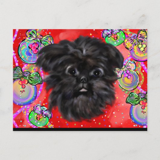 Affenpinscher Postkarte (Vorderseite)