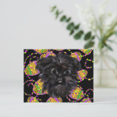 Affenpinscher Postkarte (Stehend Vorderseite)