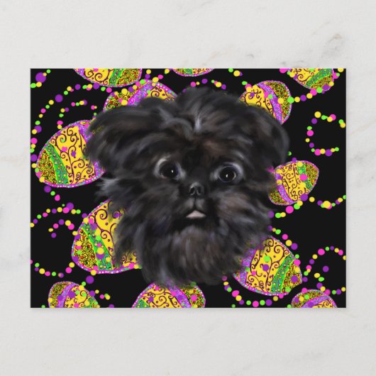 Affenpinscher Postkarte (Vorderseite)