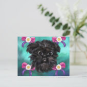 Affenpinscher Postkarte (Stehend Vorderseite)