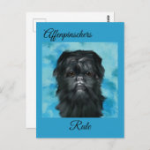 Affenpinscher Postkarte (Vorne/Hinten)