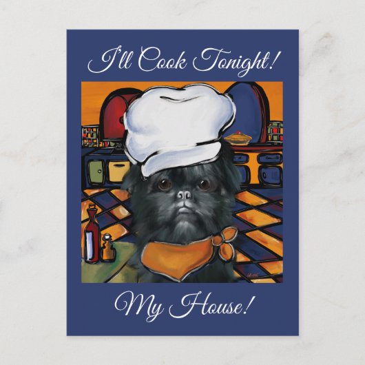 Affenpinscher Postkarte (Vorderseite)