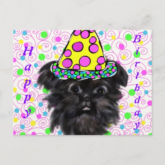 Affenpinscher Postkarte (Vorderseite)