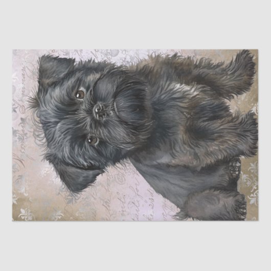 Affenpinscher Puppy Dog Seidenpapier (Vorderseite)