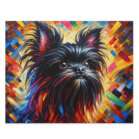Affenpinscher Puzzle: Schwarzer Affenterrier Jigsa Puzzle