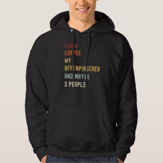 Affenpinscher Retro Hund und Kaffee Hoodie