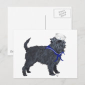 Affenpinscher Sailor Postkarte (Vorne/Hinten)