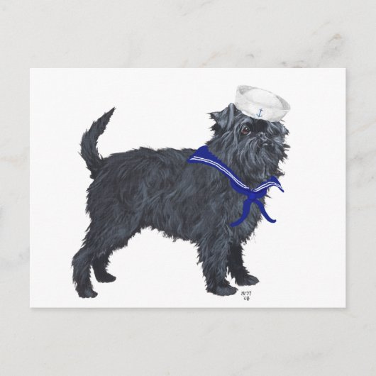 Affenpinscher Sailor Postkarte (Vorderseite)