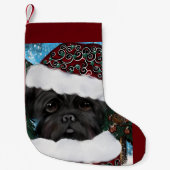 Affenpinscher Santa Kleiner Weihnachtsstrumpf (Vorderseite)