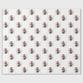 Affenpinscher Santa Paws Geschenkpapier (Flach)