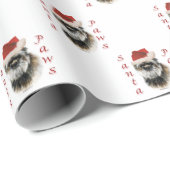 Affenpinscher Santa Paws Geschenkpapier (Rolleneckpunkt)