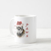 Affenpinscher Santa Paws Kaffeetasse (Vorderseite Links)