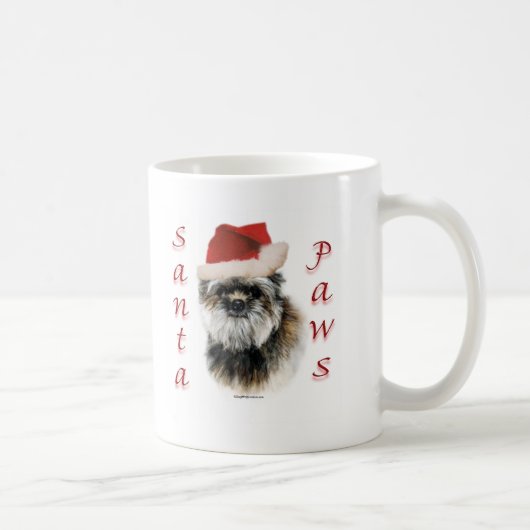 Affenpinscher Santa Paws Kaffeetasse (Rechts)
