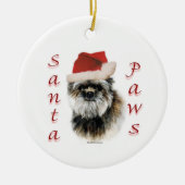 Affenpinscher Santa Paws Keramik Ornament (Vorne)