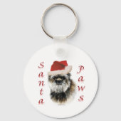 Affenpinscher Santa Paws Schlüsselanhänger (Rückseite)