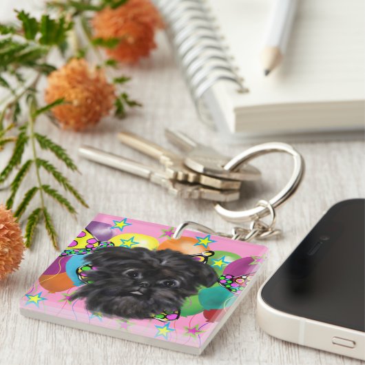 Affenpinscher Schlüsselanhänger (Vorderseite rechts)