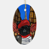 AFFENPINSCHER SELFIE KERAMIK ORNAMENT (Rechts)
