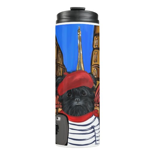 Affenpinscher Selfie Thermosbecher (Vorderseite)