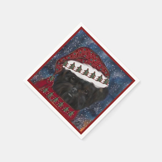 Affenpinscher Serviette (Ecke)