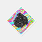 Affenpinscher Serviette (Ecke)