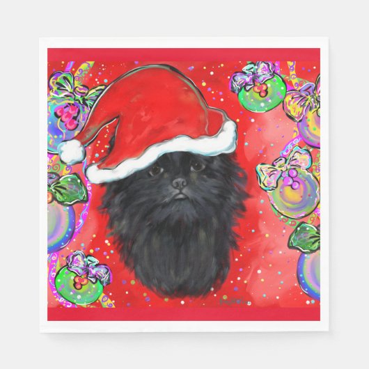 Affenpinscher Serviette (Vorderseite)