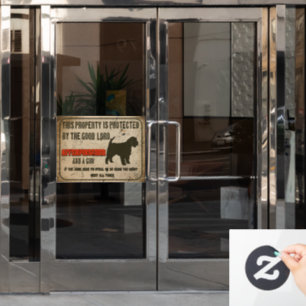 Affenpinscher Silhouette Funny Guard Dog Warning S Fensteraufkleber