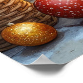 Affenpinscher Sitting Fireplace Christmas Lights Poster (Ecke)