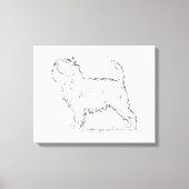 Affenpinscher sketch leinwanddruck (Vorderseite)