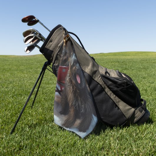 Affenpinscher Snowy Sleigh Ride Weihnachtsdekor Golfhandtuch (Gras)