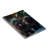 Affenpinscher Snowy Sleigh Ride Weihnachtsdekor Notizblock (Rechte Seite)
