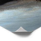 Affenpinscher Snowy Sleigh Ride Weihnachtsdekor Poster (Ecke)