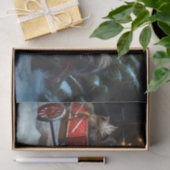 Affenpinscher Snowy Sleigh Ride Weihnachtsdekor Seidenpapier (Geschenk)