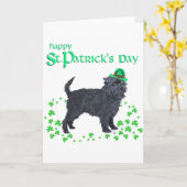 Affenpinscher St Patricks Day Karte (Gelbe Blume)