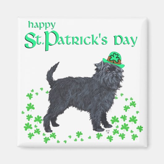Affenpinscher St Patricks Day Magnet (Vorne)