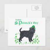 Affenpinscher St Patricks Day Postkarte (Vorne/Hinten)