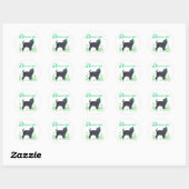 Affenpinscher St Patricks Day Runder Aufkleber (Blatt)