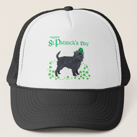 Affenpinscher St Patricks Day Truckerkappe (Vorderseite)