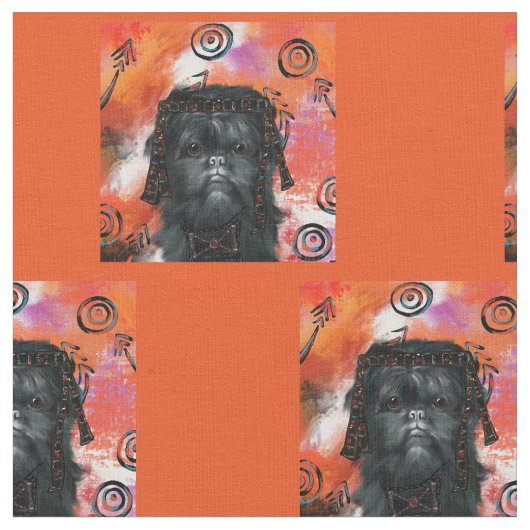 Affenpinscher Stoff (Nahaufnahme)