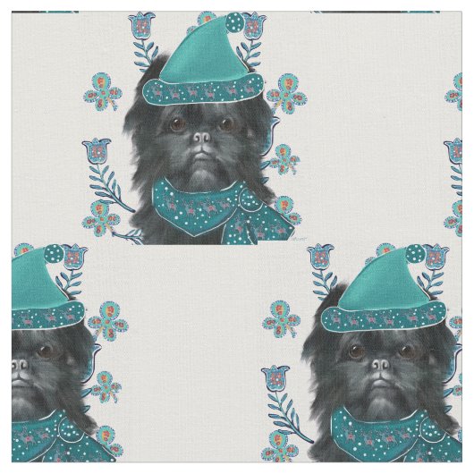 Affenpinscher Stoff (Nahaufnahme)