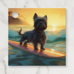 Affenpinscher-Strand-Surfing-Gemälde Geschenkanhänger
