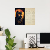 Affenpinscher Sunset Retro Art Calendar 2025 Poster (Heimbüro)